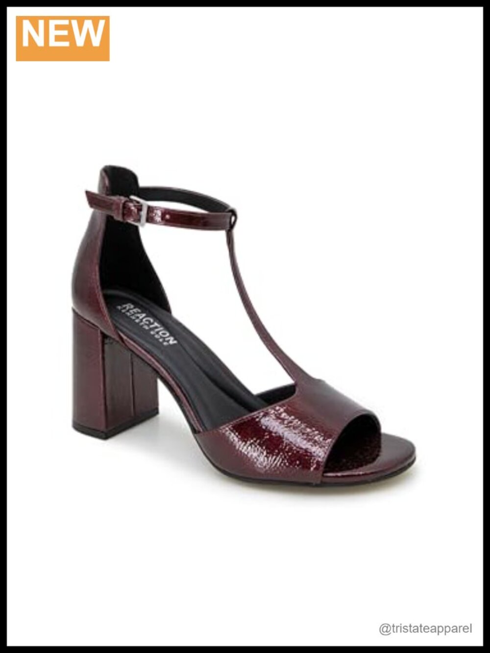 Women's Metallic Block Heel T-Strap Slingback Pumps